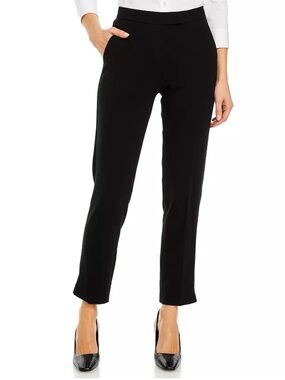 NWT Theory Ibbey Admiral Crepe Straight Black Pants Size 8